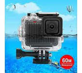 Para GoPro Héroe 4K 2024 puluz 60m / 196ft impermeable Vivienda Funda protectora with cabecera montaje Básico y Tornillo (transparent)