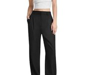 Pantalones de pierna ancha Broadcast, pantalones de pierna ancha a medida de cintura alta, pantalones de traje casual para mujer pantalones de pierna ancha