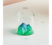 Small Transparent Glass Coffee Cup Mountain Glass Whisky Heat Resistant Tea Drink Milk Juice Cup Cups Drinking Glasses