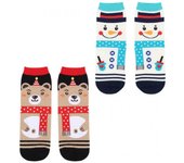 Partilandia Calcetines Navideños Oso y Muñeco de nieve Talla 28-35 en modelos surtidos infantil