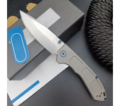 BM 748 Narrows Folding Knife 3.19'' D2 Drop Point Blade Aluminium Gray Handle Outdoor Camping EDC Sharp Pocket Knife