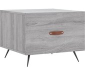 vidaXL Mesa de centro madera de ingeniería 50x50x40 cm Blanco, Negro, Blanco brillante Mesita de Salón o Comedor o Auxiliar Mesa de Café Meuble Salón