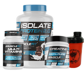 Pack ISOLATE 2kg + Creatina 300g + Multivitaminas 60 cáps + Shaker - MuscleFit│Avance Muscular