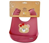 Babero Impermeable Para Bebés Con Diseño De Animales De Dibujos Animados Ajustable Y Suave En Silicona Para Niños Y Niñas Durante La Comida