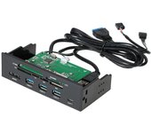 5.25" Internal Card Reader Media Multi-Function Dashboard PC Front Panel Type-C USB 3.1 USB 3.0 Support CF MD XD MMC TF M2 MS