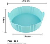 17cm Reusable Airfryer Pan Liner Accessories Silicone Air Fryers Oven Baking Tray Pizza Fried Chicken Airfryer Silicone Basket