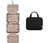 Bolsa de aseo colgante para mujer, neceser de viaje, negro