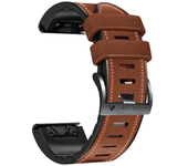 QuickFit 22 26mm Strap For Garmin Epix Gen 2 Leather+Silicone Band Fenix 8 7 7XPro 47 51mm 5XPlus 6X 6 Enduro Bracelet Watchband