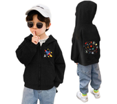 Children's Dino Jacket 2024 Spring New Cartoon Fashion Boys Hooded Sweatshirt Cute Tyrannosaurus Rex Coat Children's Clothing