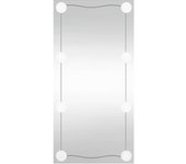 Espejo de pared con Luces LED Vidrio rectangular 30x60 cm, Espejo de maquillaje