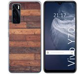 Funda Silicona para Vivo Y70 diseño Madera 03 Dibujos