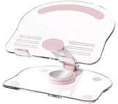 Soporte para tableta de acrílico con base giratoria de 360 grados, soporte para tableta transparente plegable y ajustable para escritorio, hogar y oficina, compatible con iPad Pro Air Mini y más (verde)
