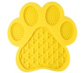 Dog Silicone Licking Pad Paw Shape Pet Slow Food Mat With Suction Cup Slow Food Pet Cat Dog Licking Mat