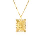 Gold Color 26 Alphabet Necklace For Women Men Stainless Steel Initial Letter Clavicle Chain Choker Birthday Party Jewelry Gifts