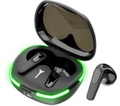 Auriculares Inalámbricos Pro60, Baja Latencia, Control Táctil, Diseño para Juegos, Perfectos para Música y Deporte, Color Negro