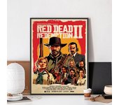 Game TV-Red-Dead-Redemption 2 Poster No Framed Kraft Club Bar Paper Vintage Poster Wall Art Painting Bedroom Study Stickers