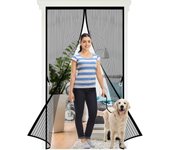 Mosquitera Puerta Magnetica 85 x 210 cm Cortina Magnetica Cortina Mosquitera para Puertas Cortina Antimosquitos Magnetica para puerta de balcón sala de estar puerta de patio, Negro
