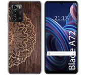 Funda Silicona para ZTE Blade A72 diseño Madera 06 Dibujos