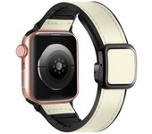 Silicone Strap For Apple Watch Ultra Band 46mm 49mm 44mm 45mm 42mm 41mm Leather Magnetic Bracelet For Apple IWatch 10 9 8 7 6 SE