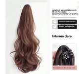 20Inch Water Curly Synthetic Ponytail Hair Extension High Claw Clip Ponytail With Mini Grab Clip Fluffy Long Invisible Ponytail