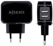 CABLEPELADO Cargador USB de Pared,Adaptador de Corriente USB, Cargador de Corriente USB, Cargador de Viaje, Cargador Universal USB, Cargador de Pared con Doble USB Puertos, 17W 5V/3.4A, 2xUSB, Negro