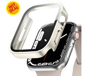 Waterproof Case for Apple Watch 7 8 9 45mm 41mm Screen Protector Glass+Cover Bumper Tempered iWatch 5 SE 6 44mm 40mm Accessories