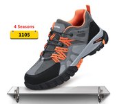 Zapatos de trabajo con punta de acero para hombre, zapatillas de seguridad ANTIPERFORACIONES, botas antideslizantes, zapatos indestructibles