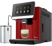 Acopino Cafetera Espresso Barletta Rojo con Pantalla Grande y Sistema de Leche