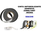 Cinta antideslizante adhesiva 25mmx18mt,negra 220-20