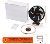 6 Blades New Heat Powered Stove Fan 2-in-1 Wall Mounted Standing Log Wood Burner Fireplace Fan With Cover Heating Fan Eco Quiet