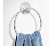 Toallero de baño de níquel cepillado - Toallero de baño de acero inoxidable SUS304, soporte adhesivo para toallas de mano montado en la pared, percha para toallas