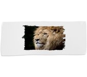 MERCHANDMANIA TOALLA MEDIANA GIMNASIO ABSORBENTE leon majestuoso salvaje selva savana feroz fiera suave con bolsita