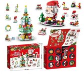 Advent Calendar Christmas Building Blocks Set, 24 Days Building Blocks Toys Holiday Countdown Calendars Xmas Thanksgiving Gifts