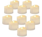 Paquete de 12 velas LED de té con temporizador, velas eléctricas parpadeantes, sin llama, automáticas, 6 horas encendidas y 18 horas apagadas, modo blanco cálido