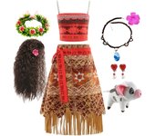 Summer Vaiana Fantasy Children New Movies Girls Carnival Dress Clothing Set Kids Princess Party Dress Christmas Moana 2 Costume