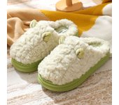 Nuevas zapatillas de algodón de dibujos animados para mujer, casa de otoño e invierno Baotou parejas hogar cálido antideslizante zapatillas de felpa de algodón para hombres