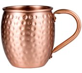 530ML 100% Pure Copper Mug Mug Drum Cup Cocktail Cup Pure Copper Mug Restaurant Bar Cold Drink Cup, A
