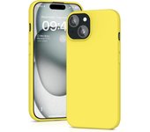 Funda de silicona para iPhone 15, suave al tacto, a prueba de golpes, a prueba de polvo, antideslizante, protección completa para el teléfono Apple iPhone 15 - Amarillo