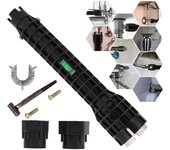 Llave para grifo 8 en 1, herramienta de instalación de llave ajustable multifunción para inodoro, fregadero, baño, cocina, color negro