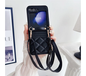 Crossbody Leather Phone Case for Samsung Galaxy Z Flip 6 5 4 3 Flip6 Flip5 Flip4 Flip3 Wallet with Card Holder Protective Cover