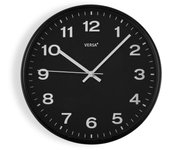 Versa Huntington Reloj de Pared Decorativo, para Salón o Cocina, Medidas (Al x L x An) 30 x 4,3 x 30 cm, 1 pila 1.5 V AA necesaria (no incluida), Color Negro