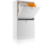 DON HIERRO - Cubo de basura y reciclaje blanco EMI, 4 cubos grandes-