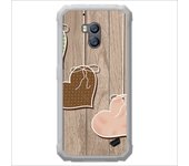 Tumundosmartphone Funda Gel Tpu para Ulefone Armor X2 diseño Corazones Madera Dibujos