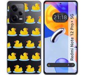 Funda Silicona Transparente para Xiaomi Redmi Note 12 Pro+ Plus 5G diseño Pato Dibujos