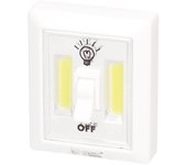 Luz de Armario / Linterna LED COB 1W Gsc Evolution con Interruptor, Iman y Adhesivo - Funciona a Pilas