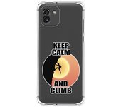 Funda Silicona Antigolpes para Samsung Galaxy A03 diseño Hombre Escalada Dibujos