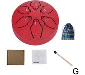 3 Inch 6-Tone Steel Tongue Drum Mini Hand Pan Drums with Drumsticks Percussion Musical Instruments Drum Accessories