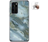 Tumundosmartphone Funda Gel Tpu para Huawei P40 diseño Mármol 09 Dibujos