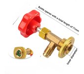 1 Pcs Dispensing Valve Bottle Opener 1/4 SAE Connector Mayitr Refrigerant Bottle Can Tap for R12 R22 R6000a R134a R410a Gas