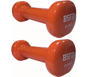 Mancuernas Antideslizantes BSFIT de Vinilo 0,5 Kg a 10 Kg - Gimnasio en Casa